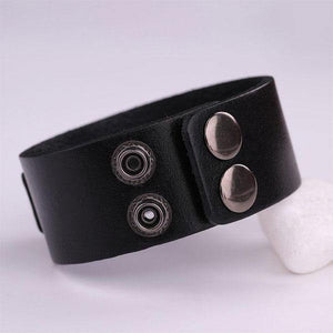 Viking Wolf Leather Bracelet | Wolf-Horde-Silver-