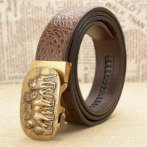 Vintage belt : elegant accessory | Wolf-Horde-Golden Black Belt Buckle-