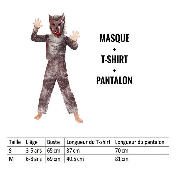 Werewolf Halloween Costume Child | Wolf-Horde-S - 5 to 7 years-