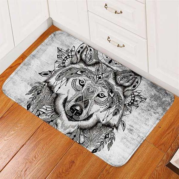 White Wolf Rug | Wolf-Horde-50x80cm-