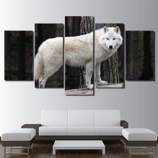 White Wolf Wall Art | Wolf-Horde-Small-