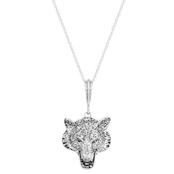 Wild wolf pendant | Wolf-Horde-Silver-