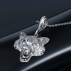 Wild wolf pendant | Wolf-Horde-Silver-