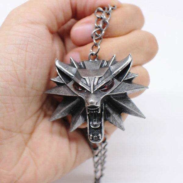 HYXITVCG Witcher Necklace For Men Wolf Necklace For Men Witcher Medallion Necklace Wolf Jewelry Gifts For Men