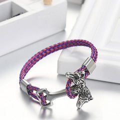 Wolf Anchor Bracelet | Wolf-Horde-Blue & Purple-