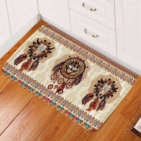 Wolf and Dream Catcher Rugs | Wolf-Horde-40x60cm-