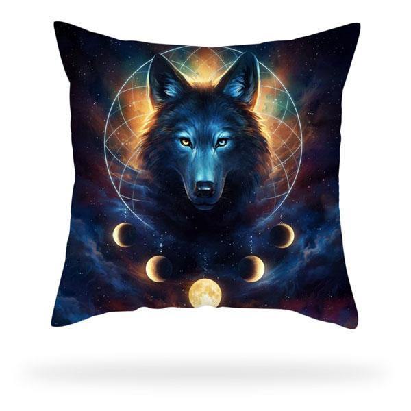 Wolf astral head Pillow Case | Wolf-Horde-astral head-