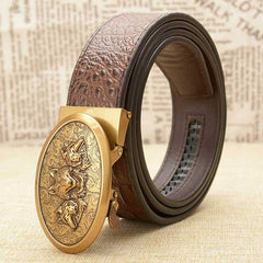 Wolf Belt: Elegant accessory | Wolf-Horde-Golden Black Belt Buckle-