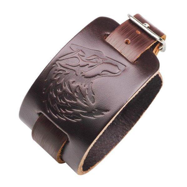 Wolf Cuff Bracelet | Wolf-Horde-Brown-