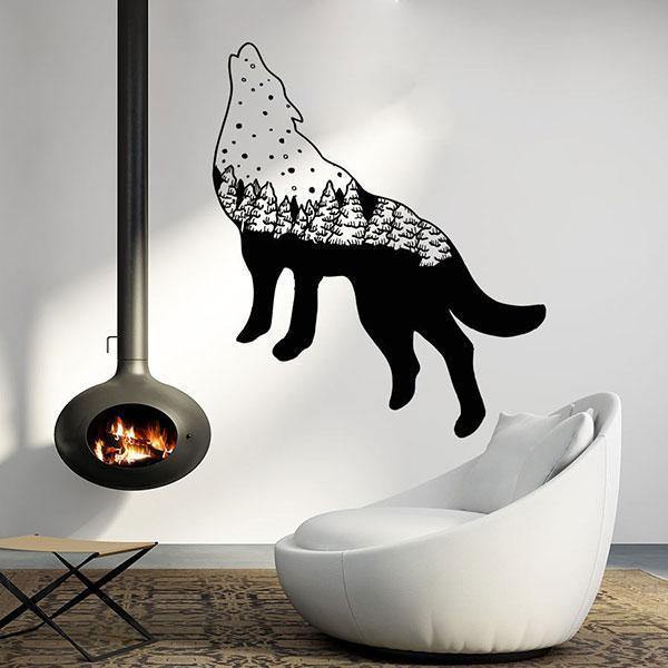 Wolf Decal Sticker | Wolf-Horde-Black-