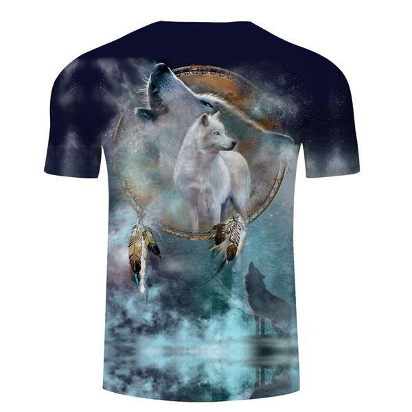 Wolf Dream Catcher T Shirt | Wolf-Horde S