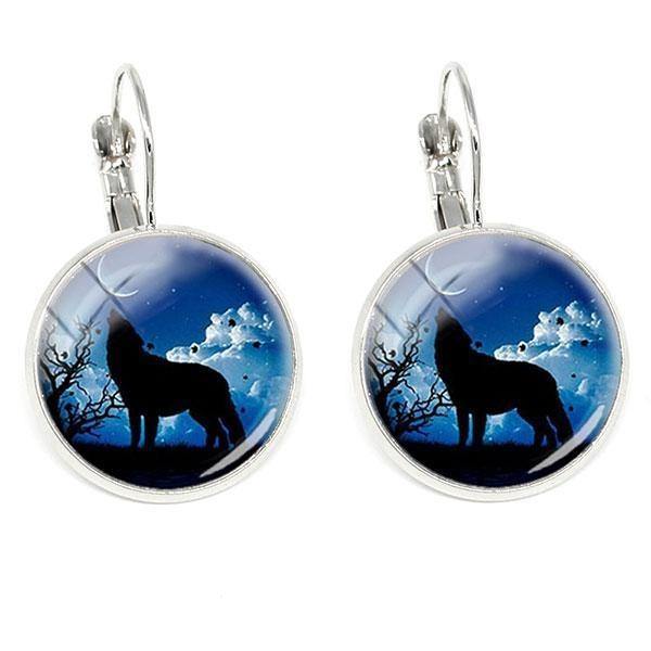 Wolf Earrings for Men | Wolf-Horde-howling-