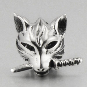 Wolf Earrings Stain Less Steel | Wolf-Horde-Silver-