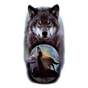 Wolf Full Moon Tattoo | Wolf-Horde-Model 2-