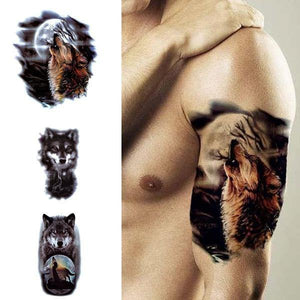 Wolf Full Moon Tattoo | Wolf-Horde-Model 1-