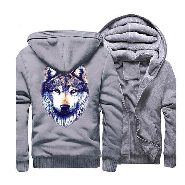 Grey wolf fur on sale coat