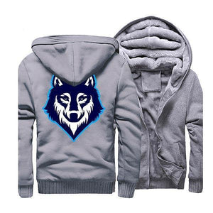 Wolf Fur Mens Jacket | Wolf-Horde Grey