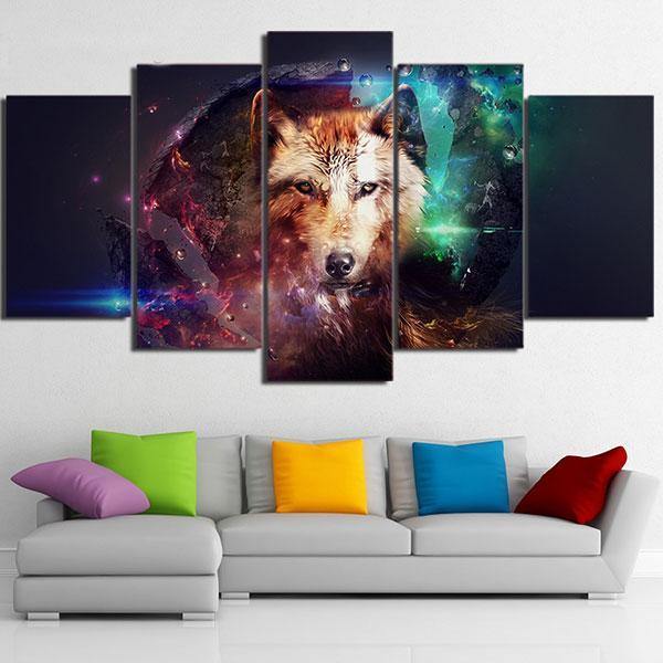 Wolf Galaxy Painting | Wolf-Horde-Small-