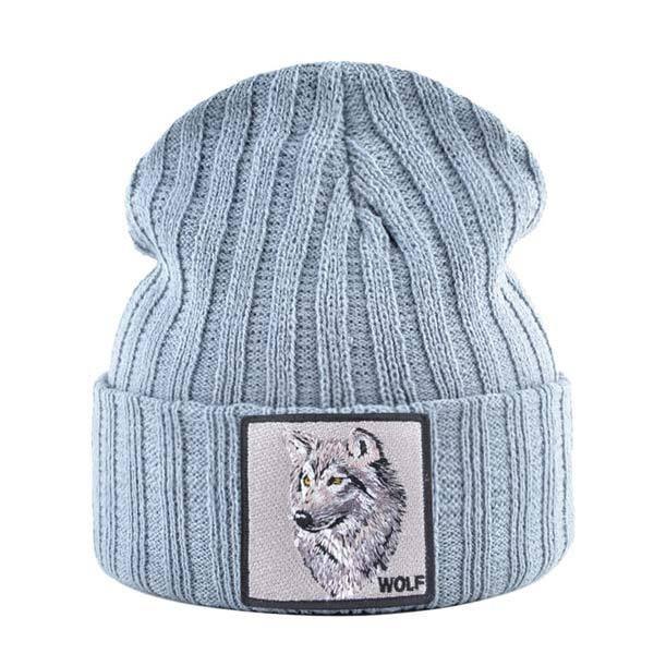 Wolf Head Beanie | Wolf-Horde-Beige-