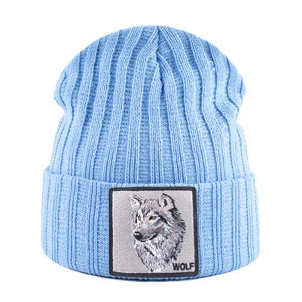 Wolf Head Beanie | Wolf-Horde-Blue-