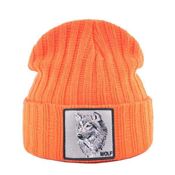 Wolf Head Beanie | Wolf-Horde-Orange-