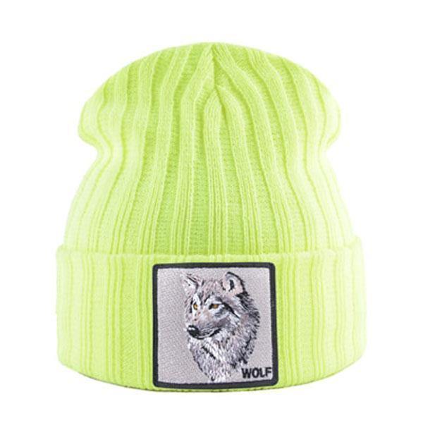 Wolf Head Beanie | Wolf-Horde-yellow-