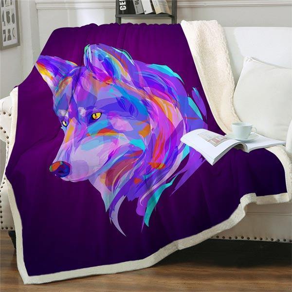 Wolf Head Blanket | Wolf-Horde-75cmx100cm-