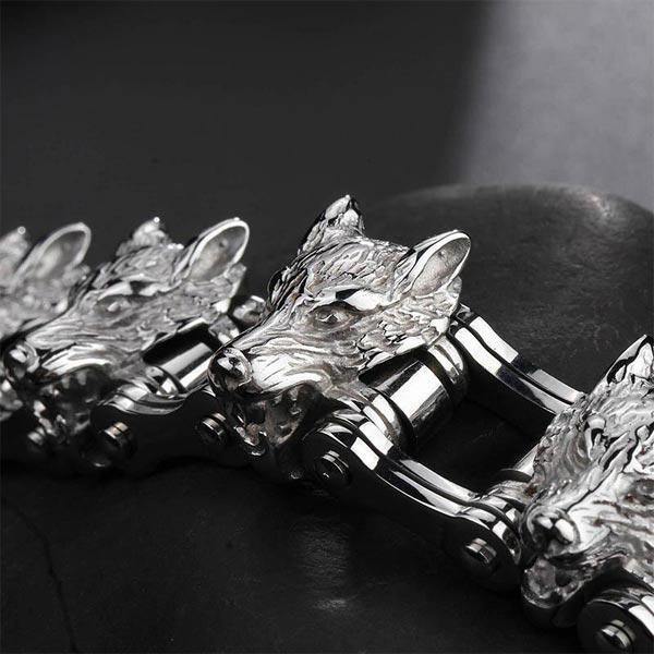 Wolf Head Bracelet | Wolf-Horde-Wolf-