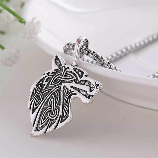 Wolf Head Collar | Wolf-Horde-Silver-