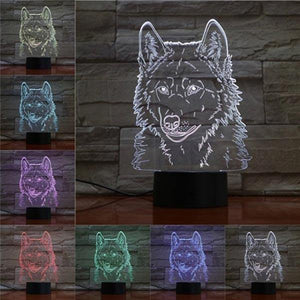 Wolf Head Lamp | Wolf-Horde-head alpha-