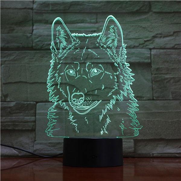 Wolf Head Lamp | Wolf-Horde-head alpha-