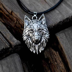 Wolf Head Pendant Necklace | Wolf-Horde-Silver-