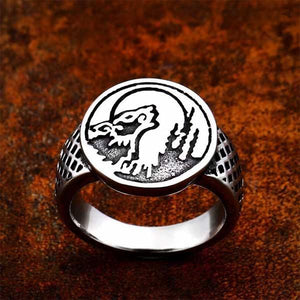 Wolf Head Signet Ring | Wolf-Horde-57mm-
