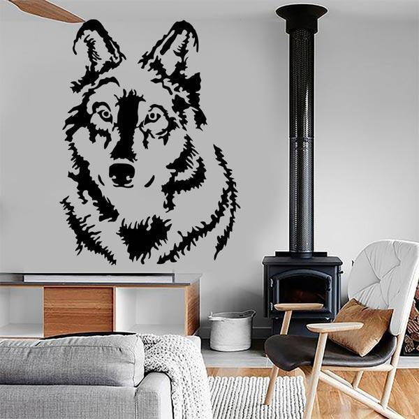 Wolf Head Sticker | Wolf-Horde-57 x 78 cm-