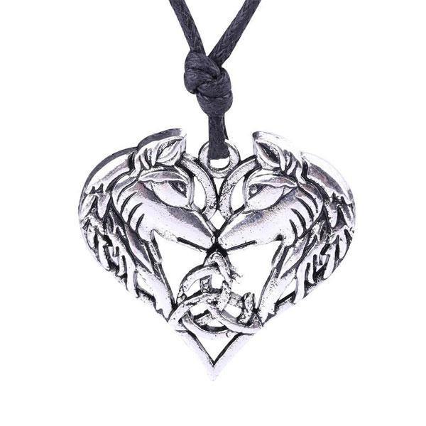 Wolf Heart Necklace | Wolf-Horde-Silver-