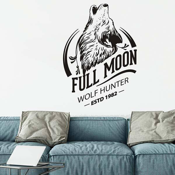 Wolf Howling At Moon Large Sticker | Wolf-Horde-30x42cm-