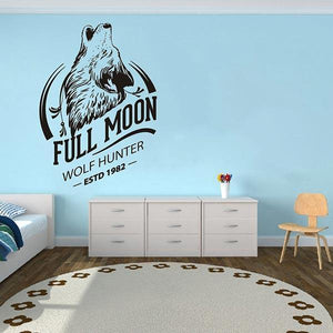 Wolf Howling At Moon Large Sticker | Wolf-Horde-30x42cm-
