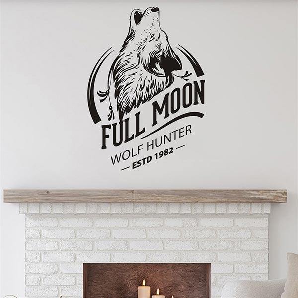 Wolf Howling At Moon Large Sticker | Wolf-Horde-30x42cm-