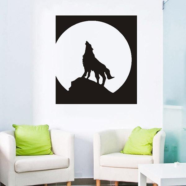 Wolf Howling Sticker | Wolf-Horde-Black-
