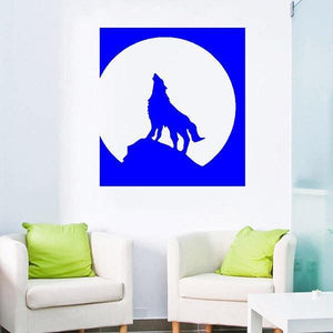 Wolf Howling Sticker | Wolf-Horde-Blue-