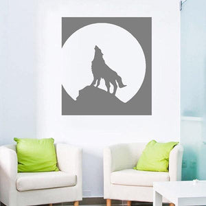 Wolf Howling Sticker | Wolf-Horde-Grey-