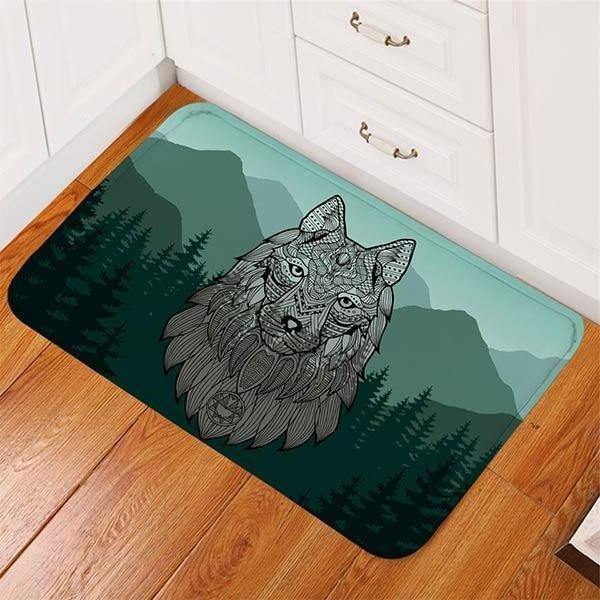 Wolf in Forest Rugs | Wolf-Horde-40x60cm-