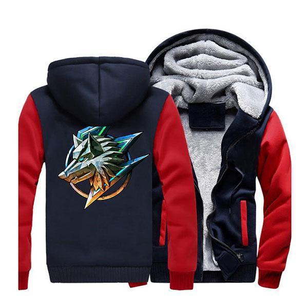 Wolf Jacket With Head | Wolf-Horde Red Dark Blue