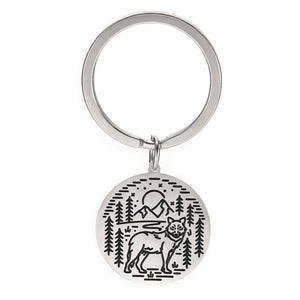 Wolf Keychain forest | Wolf-Horde-Loup drill-