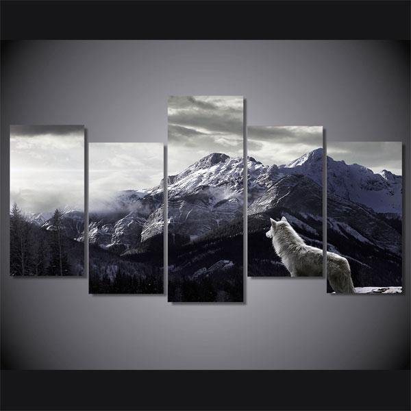 Wolf Landscape Painting | Wolf-Horde-Small-