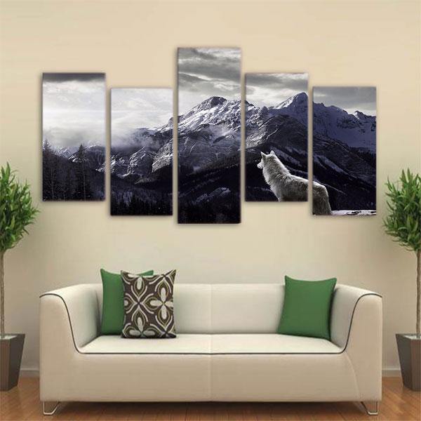 Wolf Landscape Painting | Wolf-Horde-Small-