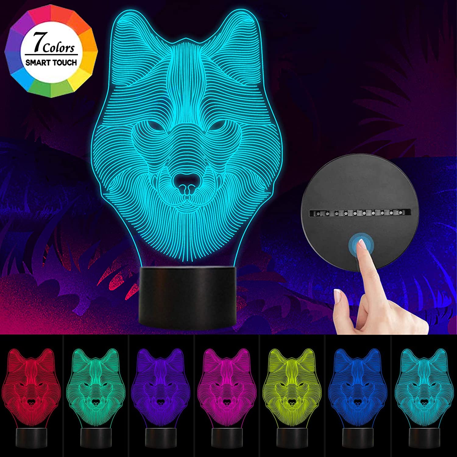 Wolf Led Lamp | Wolf-Horde 16 changing colors
