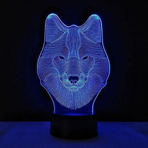 Wolf Led Lamp | Wolf-Horde-16 changing colors-