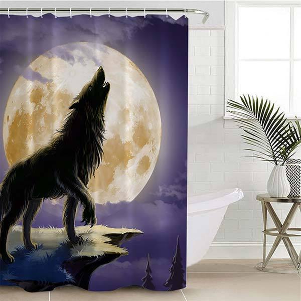 Wolf Lover Shower Curtain | Wolf-Horde-W90xH180cm-