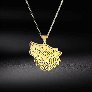 Wolf Necklace Woman | Wolf-Horde-Golden-
